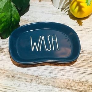 Rae Dunn 🆕 WASH blue soap holder bathroom home